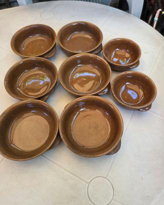 Set 6 Tegamini In Terracotta Cm 14