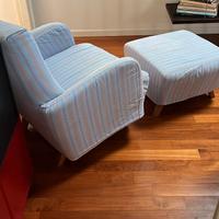 Poltrona con poggiapiedi