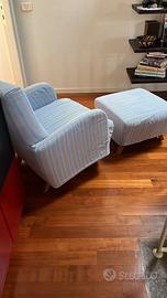 Poltrona con poggiapiedi