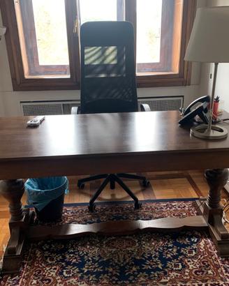 scrivania d'epoca in noce