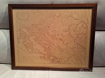 Stampa di mappa antica