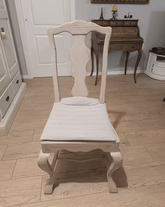 Sedie legno massello finitura shabby 