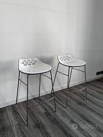 Coppia di sgabelli Calligaris bianchi