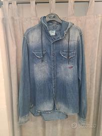 camicia jeans displaj large