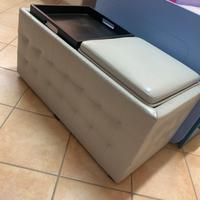 Panca pouf TOMASUCCI girevole con vassoi