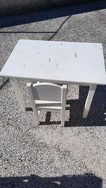 tavolo con sedia per bambini