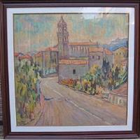 PAESAGGIO CON CAMPANILE - BRUNO MARINI