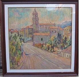 PAESAGGIO CON CAMPANILE - BRUNO MARINI