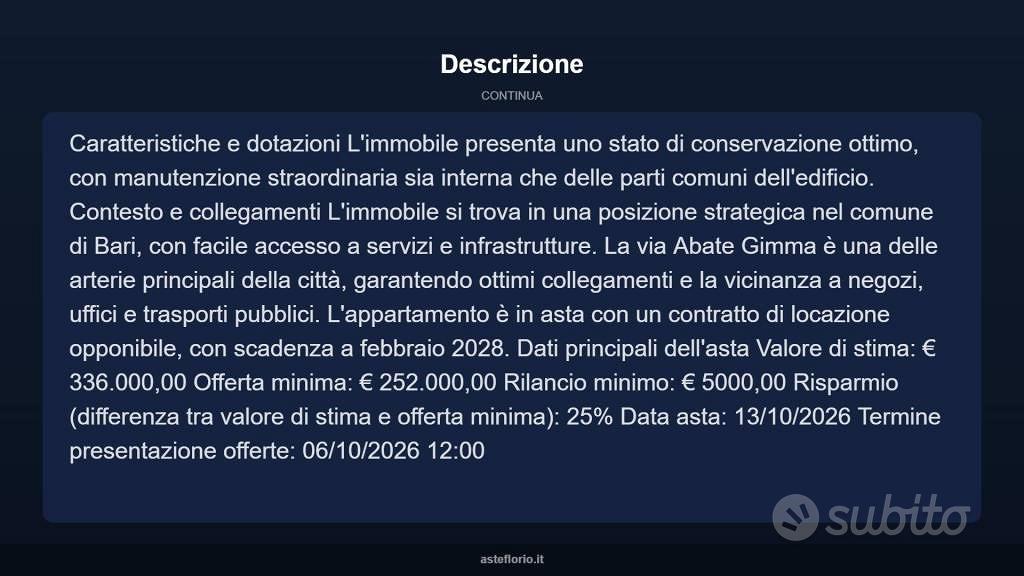 Appartamento – Bari, Murat, Municipio 1 - Vista 5