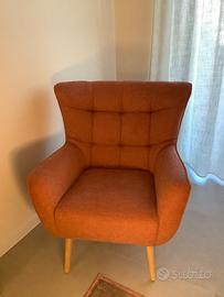 Poltrona corallo stile scandinavo