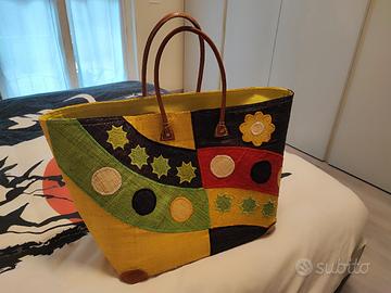 Borsa da mare paglia rigida