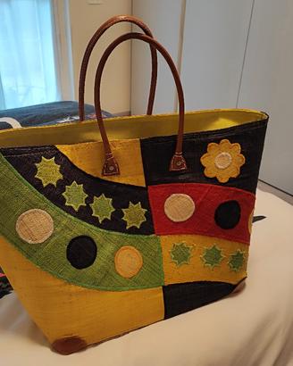 Borsa da mare paglia rigida