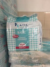 100 tappetini assorbenti 60x60 per cani cuccioli