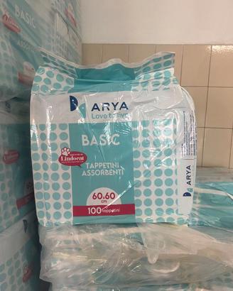 100 tappetini assorbenti 60x60 per cani cuccioli