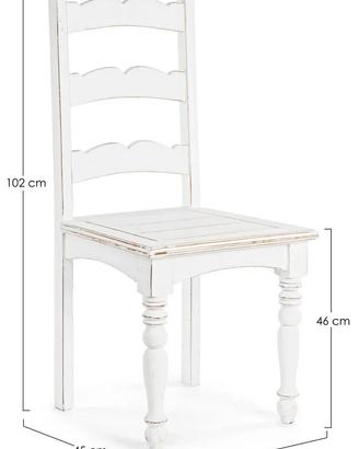 Quattro sedie in legno massello marca Bizzotto