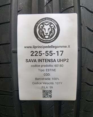 2 GOMME 225 55 17 SAVA A60180