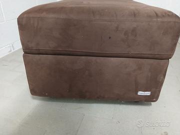 pouf contenitore in tessuto (simil alcantara o mic