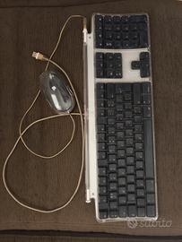 tastiera Mac Apple Keyboard e mouse USB vintage