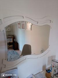 Specchiera design bianca ad onda