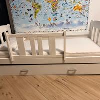 Letto singolo, sponda rimovibile e cassetto 160x75
