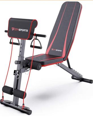 Panca pieghevole regolabile per palestra in casa