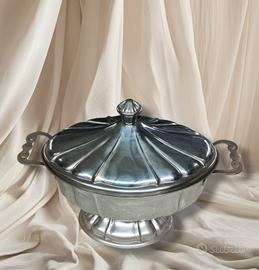 Zuppiera vintage in acciaio inox 18/10 anni '70