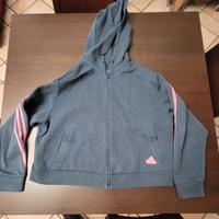 Felpa Adidas con zip e cappuccio