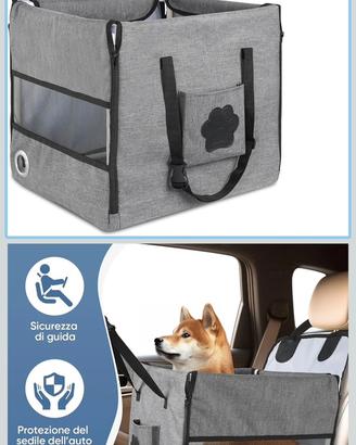 Seggiolino auto per cani