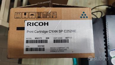 Toner originale Ricoh SP C252HE Ciano