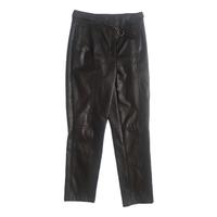 Pantaloni donna in pelle nera