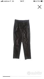 Pantaloni donna in pelle nera