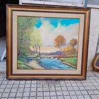 quadro d'epoca firmato olio su tela