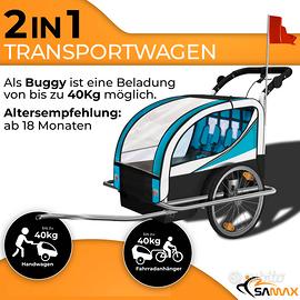 RIMORCHIO 2 IN 1 BAMBINI