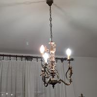 Lampadario a tre luci anni 80