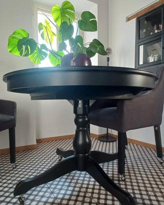 Tavolo rotondo allungabile Ikea con 3 sedie ikea