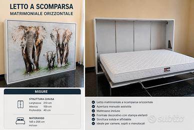 Letto matrimoniale a scomparsa