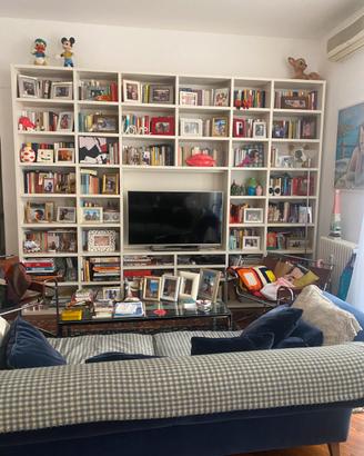 Libreria bianca legno massello