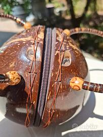 🌺 Borsetta Vintage Artigianale in Guscio di Cocco