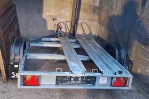 Rimorchio per 2/3 moto compreso di pedana tutto fu