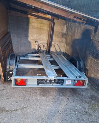 Rimorchio per 2/3 moto compreso di pedana tutto fu