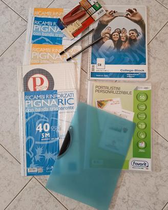 SCATOLA CON MATERIALE SCOLASTICO  MISTO