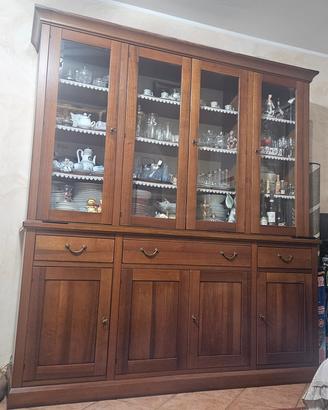 cristalliera legno  arredamento antico