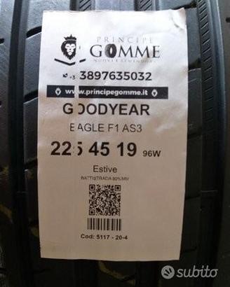 2 gomme 225 45 19 goodyear a5117