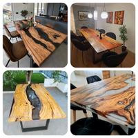 🌿 Tavoli fatti a mano in legno e resina 