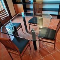 TAVOLO QUADRATO IN CRISTALLO mod. Eta Beta di Zanu