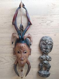 Maschera e statuetta etnica
