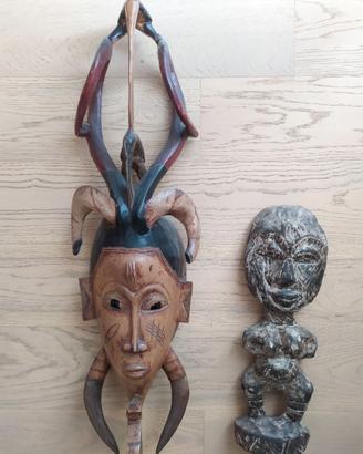 Maschera e statuetta etnica