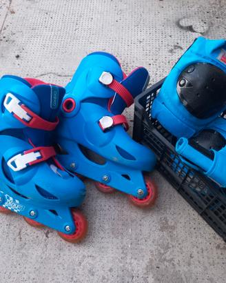 patini+casco+protezioni  per bambini 
