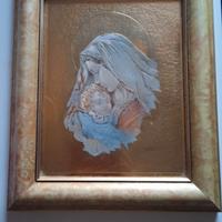 quadro madonna con bambino carlo parisi vintage