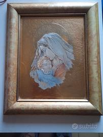 quadro madonna con bambino carlo parisi vintage